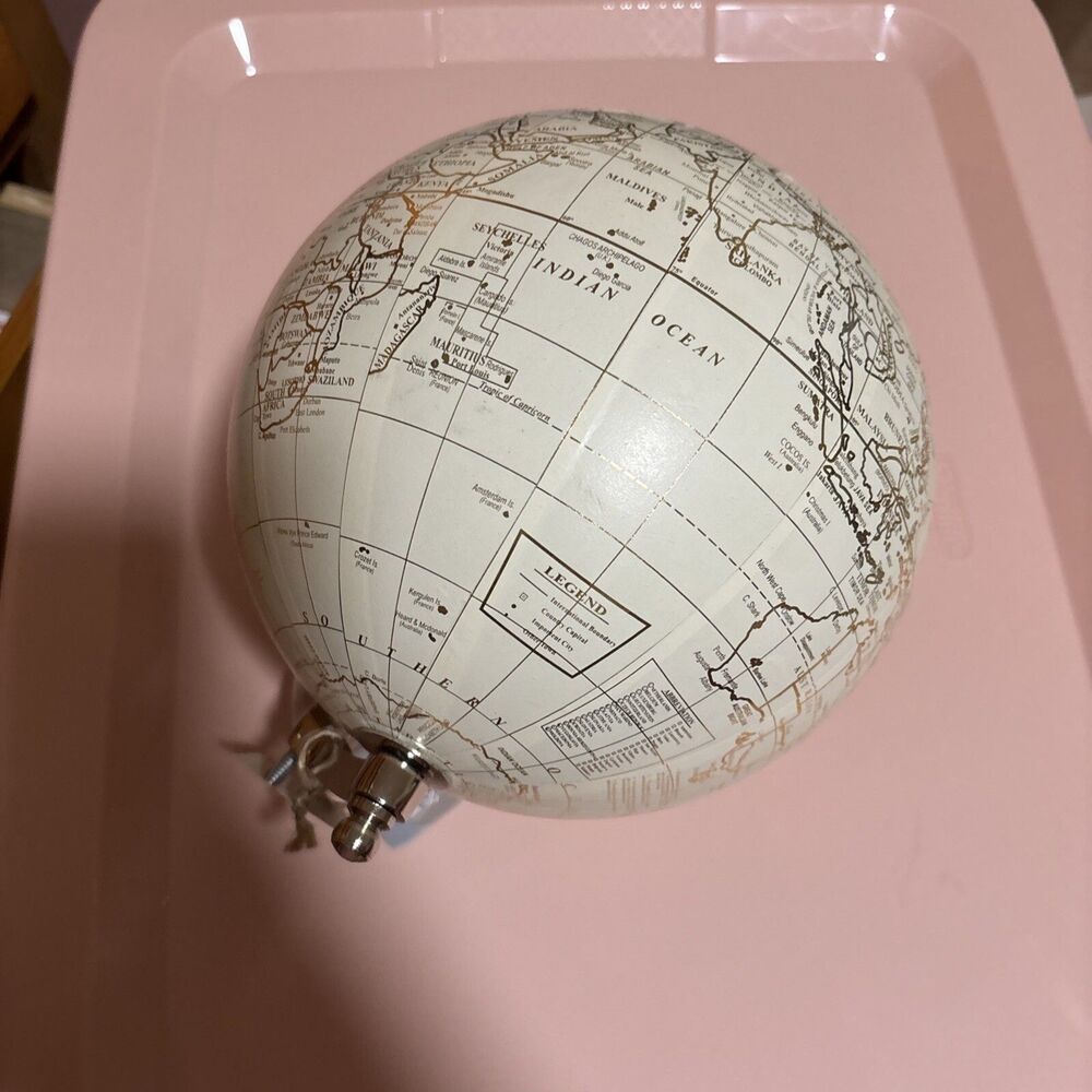 World Map Globe Ornament Table Top Globe Missing Stand
